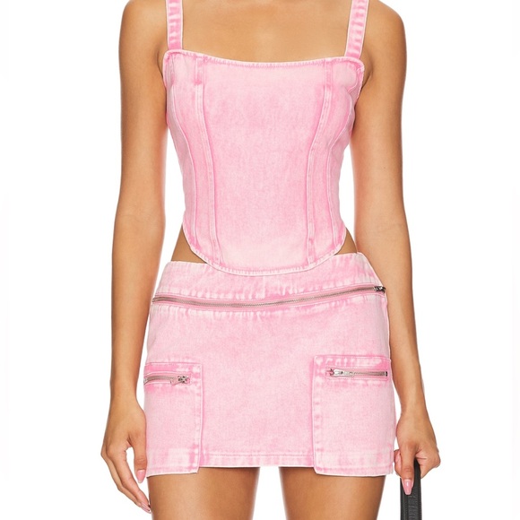 Revolve / BY.DYLN Monica Corset Top in Pink size XS - Picture 2 of 7